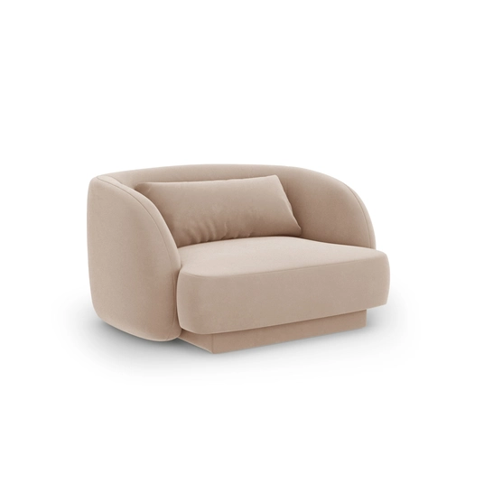 Velvet Armchair, "Tulum", 1 Seat, 103x90x70 Made in Europe