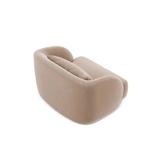 Velvet Armchair, "Tulum", 1 Seat, 103x90x70 Made in Europe