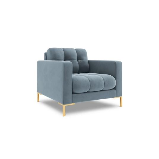 Velvet Armchair, "Bali", 1 Seat, 87x96x75 Made in Europe