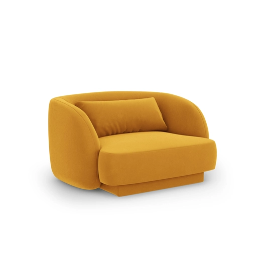 Velvet Armchair, "Tulum", 1 Seat, 103x90x70 Made in Europe
