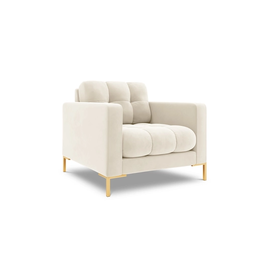 Velvet Armchair, "Bali", 1 Seat, 87x96x75 Made in Europe