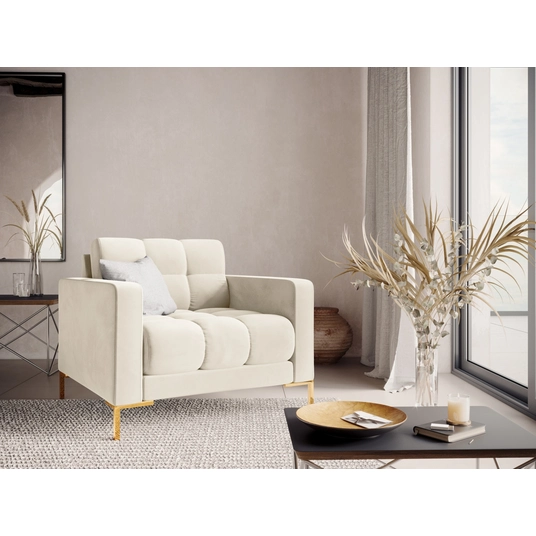 Velvet Armchair, "Bali", 1 Seat, 87x96x75 Made in Europe