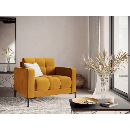 Velvet Armchair, "Bali", 1 Seat, 87x96x75 Made in Europe