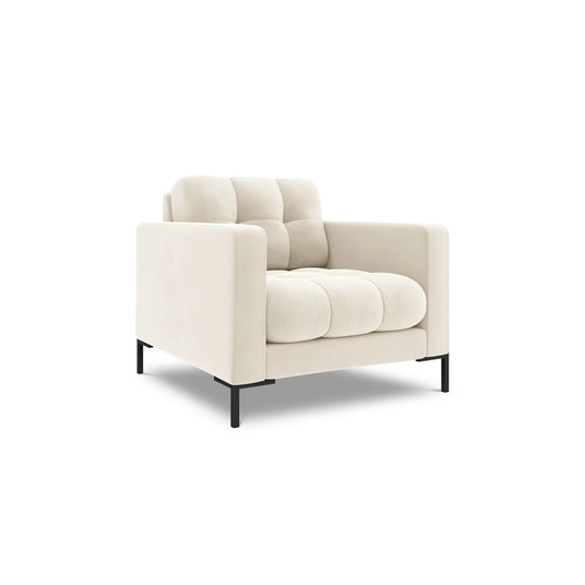 Velvet Armchair, "Bali", 1 Seat, 87x96x75 Made in Europe