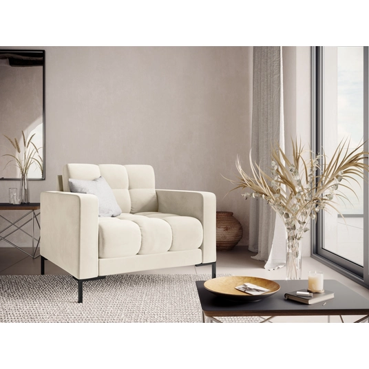 Velvet Armchair, "Bali", 1 Seat, 87x96x75 Made in Europe