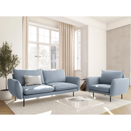 Velvet Armchair, "Vienna", 1 Seat, 97x94x95 Made in Europe