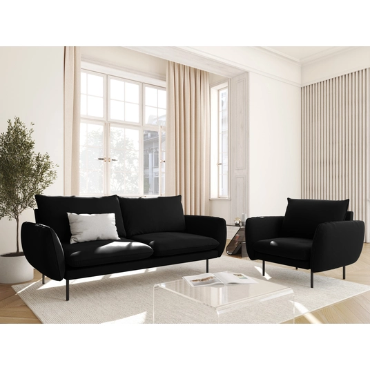 Velvet Armchair, "Vienna", 1 Seat, 97x94x95 Made in Europe
