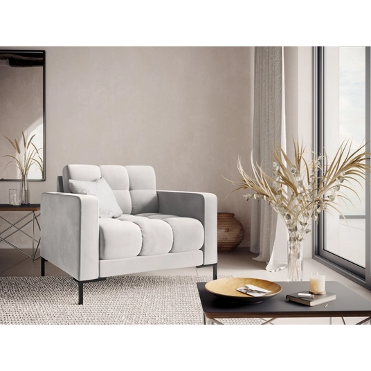 Velvet Armchair, "Bali", 1 Seat, 87x96x75 Made in Europe