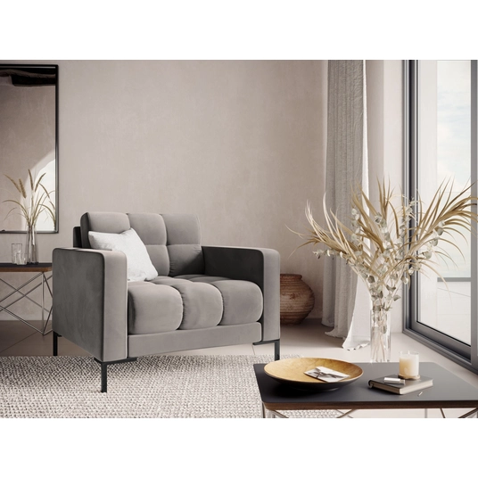 Velvet Armchair, "Bali", 1 Seat, 87x96x75 Made in Europe