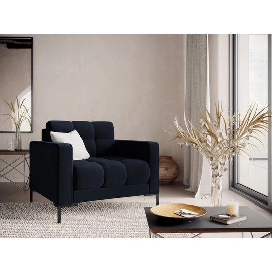 Velvet Armchair, "Bali", 1 Seat, 87x96x75 Made in Europe