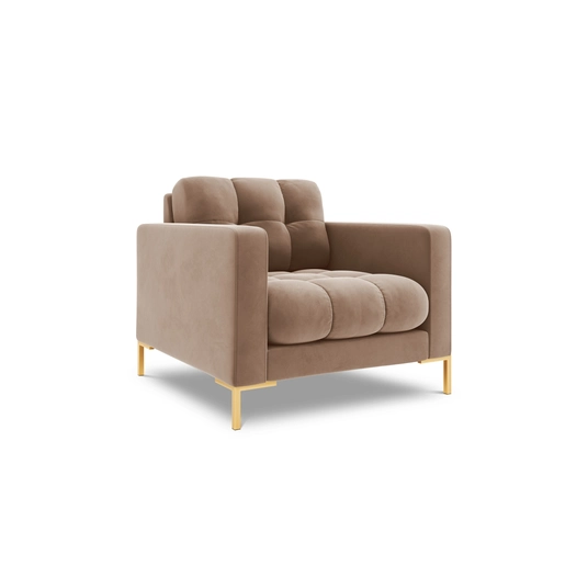 Velvet Armchair, "Bali", 1 Seat, 87x96x75 Made in Europe