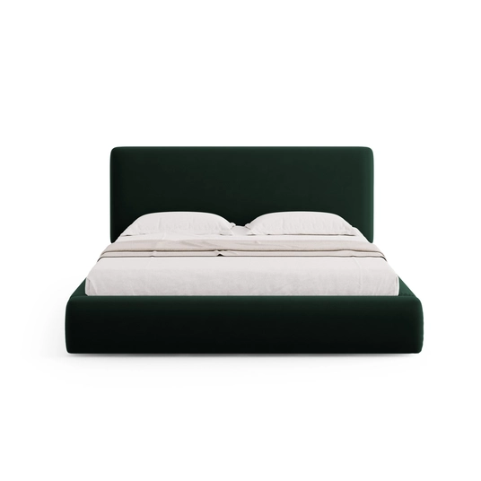 Velvet Storage Bed With Headboard, "Colonel", 220x160x100 Made in Europe
