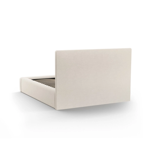Boucle Storage Bed with Headboard, "Kemer", 230x165x120 Made in Europe