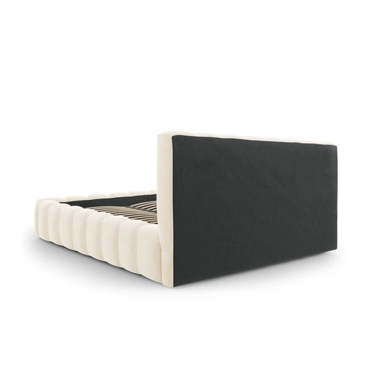 Velvet Storage Bed With Headboard, "Palma", 230x165x94 Made in Europe