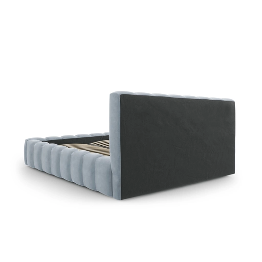 Velvet Storage Bed With Headboard, "Palma", 230x205x94 Made in Europe