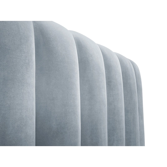 Velvet Storage Bed With Headboard, "Palma", 230x205x94 Made in Europe