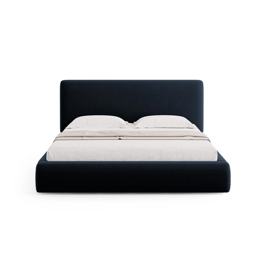 Velvet Storage Bed With Headboard, "Colonel", 220x220x100 Made in Europe
