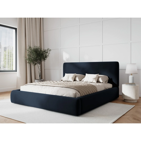 Velvet Storage Bed With Headboard, "Colonel", 220x220x100 Made in Europe
