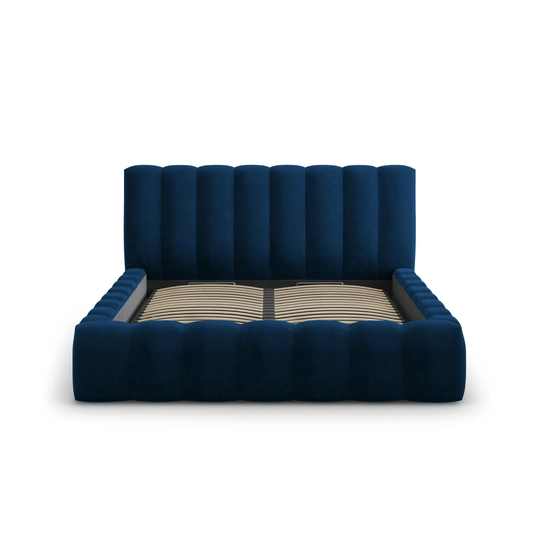 Velvet Storage Bed With Headboard, "Palma", 230x225x94 Made in Europe