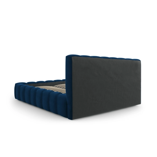 Velvet Storage Bed With Headboard, "Palma", 230x225x94 Made in Europe