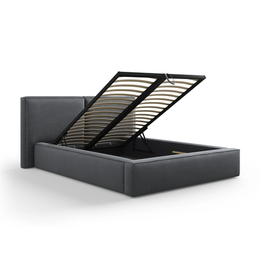 Storage Bed With Double Headboard, "Arendal", 228x194x97.5 Made in Europe