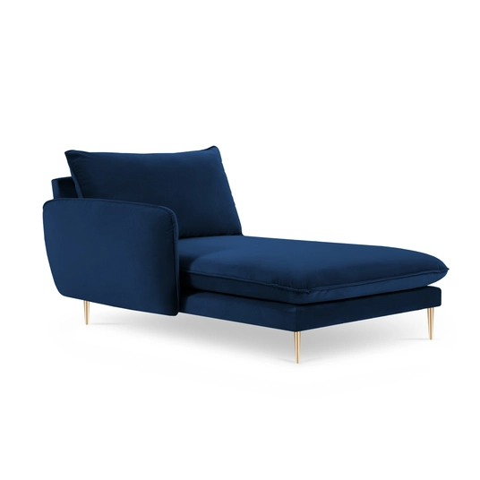 Velvet Chaise Longue Left, "Vienna", 1 Seat, 170x110x95 Made in Europe
