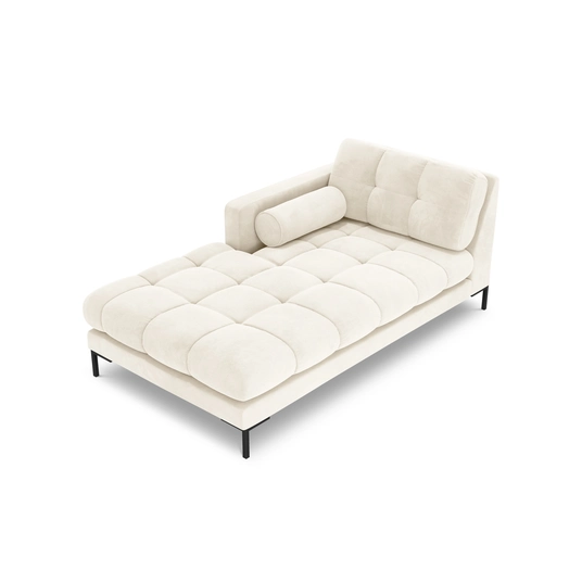 Velvet Chaise Longue Left, "Bali", 1 Seat, 185x102x75 Made in Europe