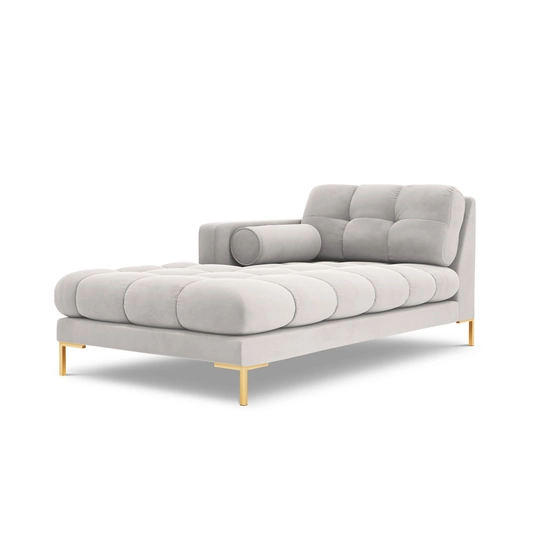 Velvet Chaise Longue Left, "Bali", 1 Seat, 185x102x75 Made in Europe