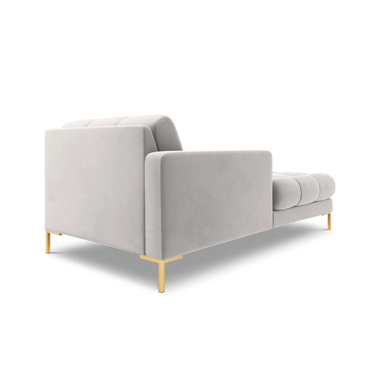 Velvet Chaise Longue Left, "Bali", 1 Seat, 185x102x75 Made in Europe