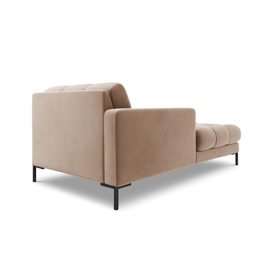 Velvet Chaise Longue Left, "Bali", 1 Seat, 185x102x75 Made in Europe