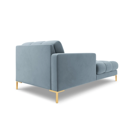 Velvet Chaise Longue Left, "Bali", 1 Seat, 185x102x75 Made in Europe