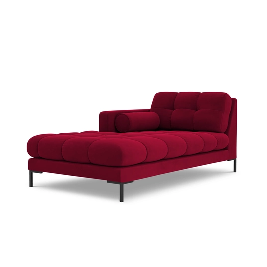 Velvet Chaise Longue Left, "Bali", 1 Seat, 185x102x75 Made in Europe