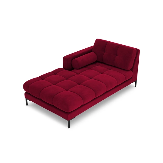 Velvet Chaise Longue Left, "Bali", 1 Seat, 185x102x75 Made in Europe