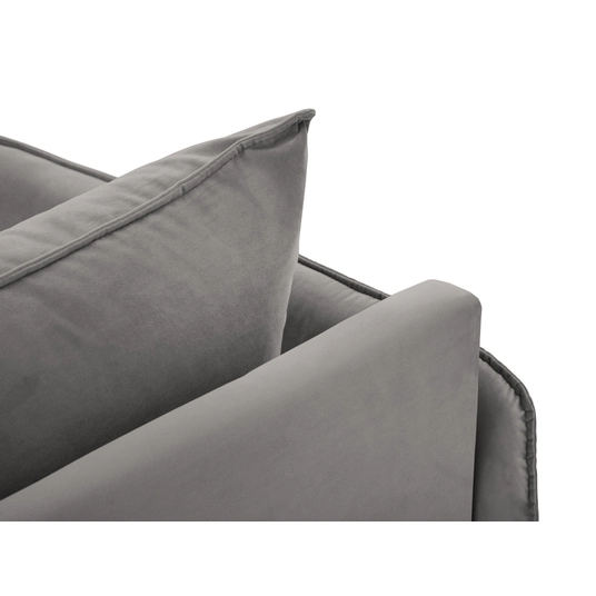 Velvet Chaise Longue Left, "Vienna", 1 Seat, 170x110x95 Made in Europe