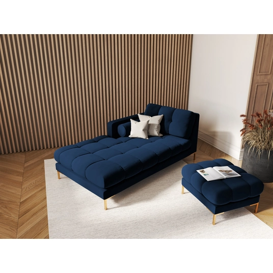 Velvet Chaise Longue Left, "Bali", 1 Seat, 185x102x75 Made in Europe