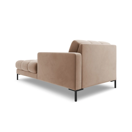Velvet Chaise Longue Right, "Bali", 1 Seat, 185x102x75 Made in Europe