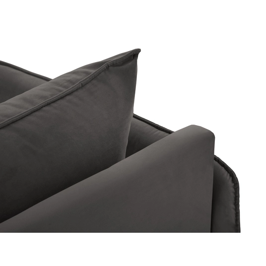 Velvet Chaise Longue Left, "Vienna", 1 Seat, 170x110x95 Made in Europe