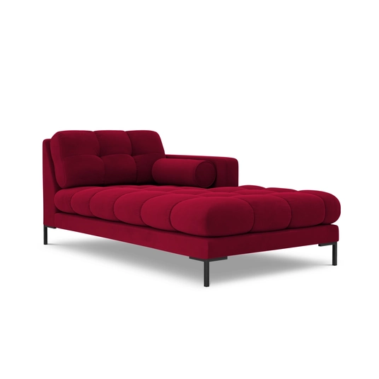 Velvet Chaise Longue Right, "Bali", 1 Seat, 185x102x75 Made in Europe
