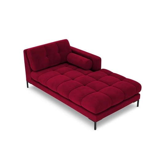 Velvet Chaise Longue Right, "Bali", 1 Seat, 185x102x75 Made in Europe