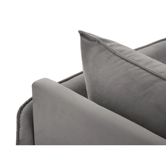 Velvet Chaise Longue Right, "Vienna", 1 Seat, 170x110x95 Made in Europe