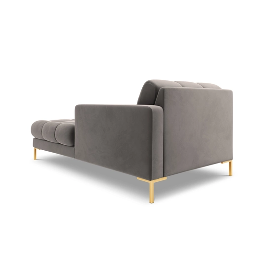 Velvet Chaise Longue Right, "Bali", 1 Seat, 185x102x75 Made in Europe