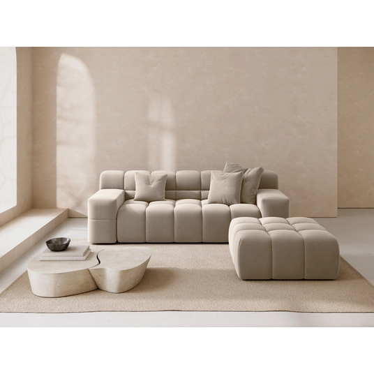 Velvet Pouf, "Hawaii", 1 Seat, 90x100x38 Made in Europe