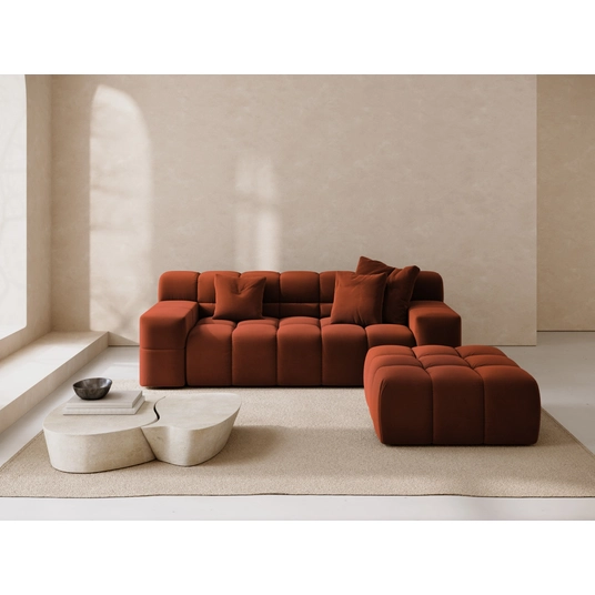 Velvet Pouf, "Hawaii", 1 Seat, 90x100x38 Made in Europe