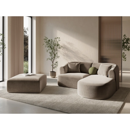 "Sametist pouf, Campi, 1 iste, 90x90x40 cm, valmistatud Euroopas.