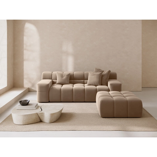 Velvet Pouf, "Hawaii", 1 Seat, 90x100x38 Made in Europe