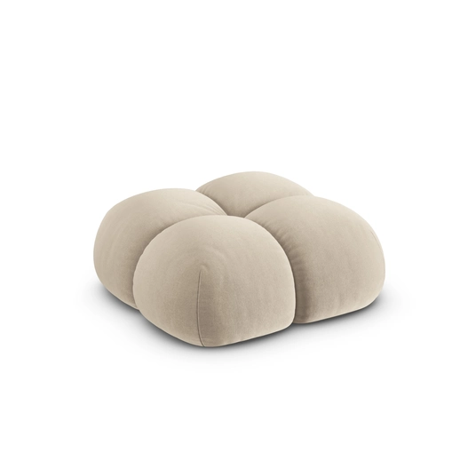 Velvet Pouf, "Loretto", 1 Seat, 90x90x40 Made in Europe