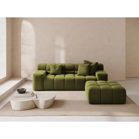 Velvet Pouf, "Hawaii", 1 Seat, 90x100x38 Made in Europe