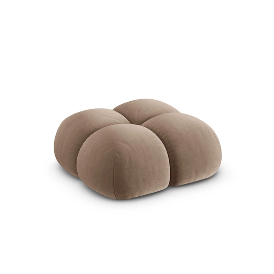 Velvet Pouf, "Loretto", 1 Seat, 90x90x40 Made in Europe