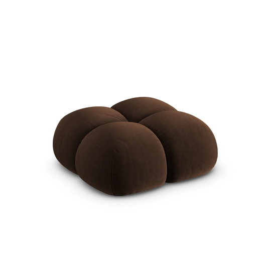 Velvet Pouf, "Loretto", 1 Seat, 90x90x40 Made in Europe