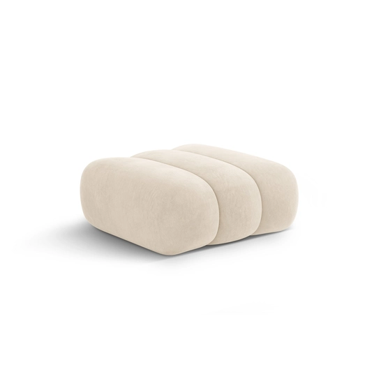 Velvet Pouf, "Koge", 1 Seat, 95x95x40 Made in Europe